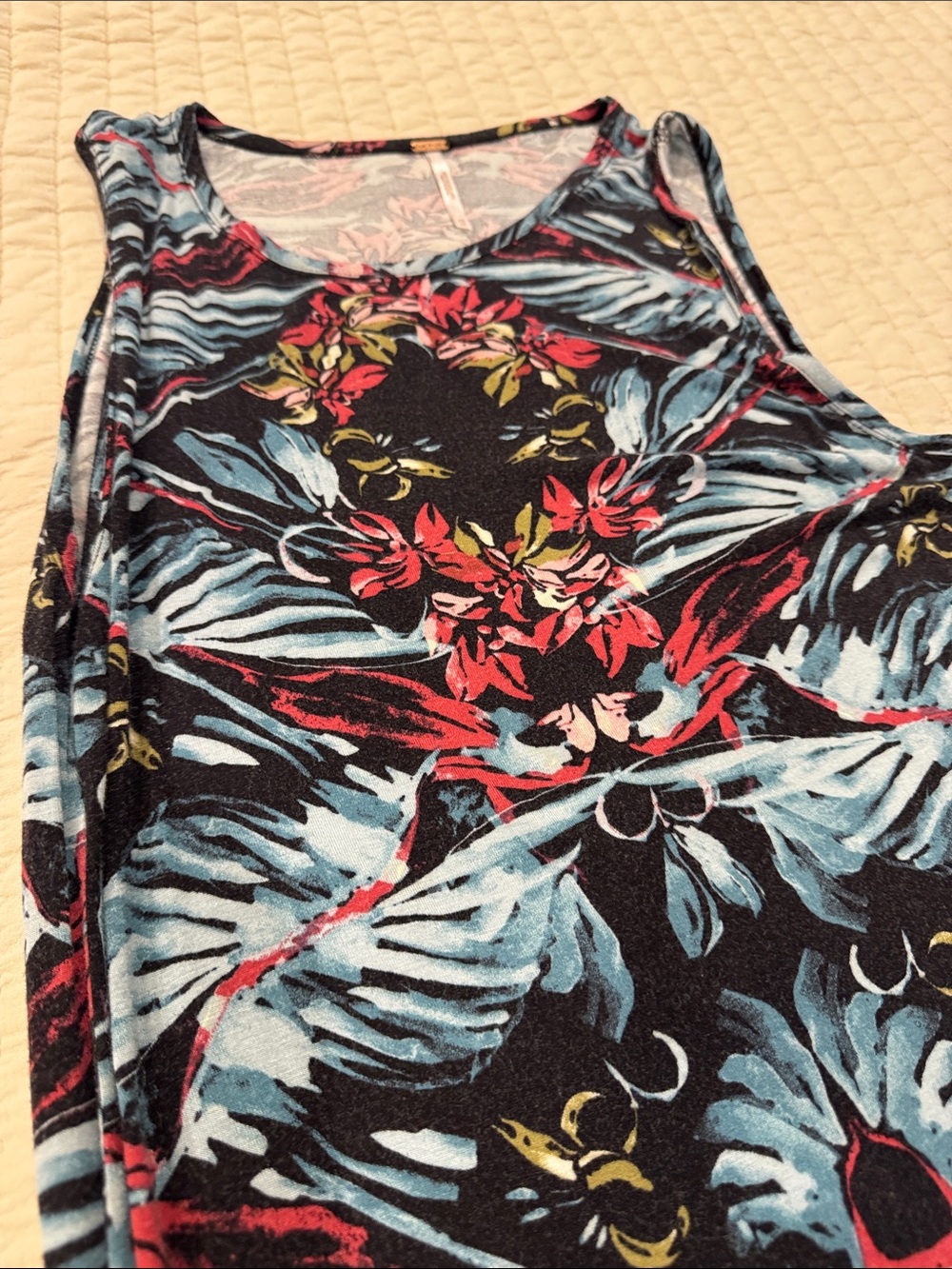Free People Floral Maxi Dress - Black and Red